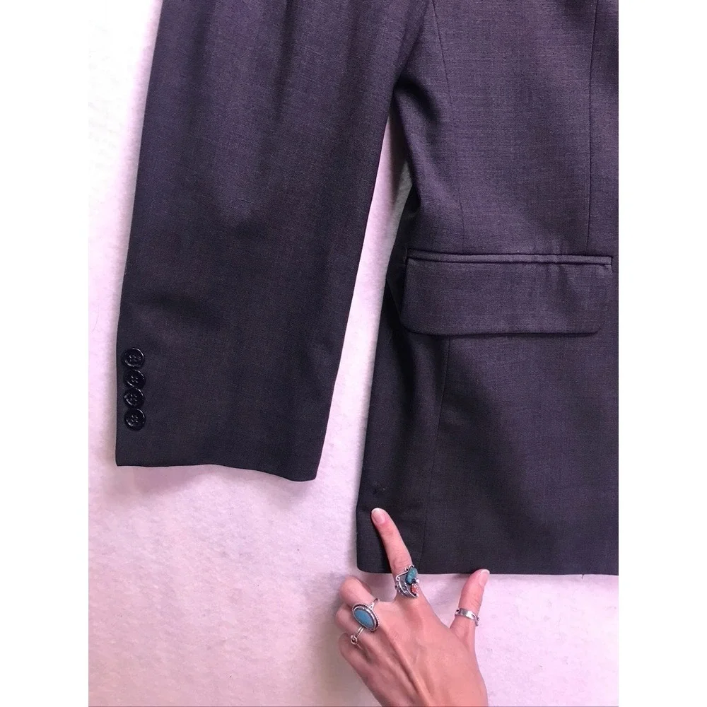 Haggar Blazer Mens 42R‎ Dark Gray Good Black Label 3-Button Suit Jacket Coat